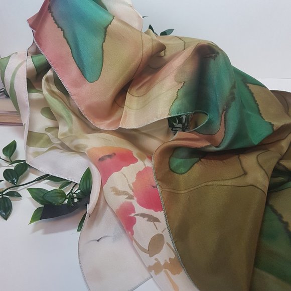 Golriz Accessories - Hand Painted Silk Scarf (Massoud Golriz, Montreal, Canada)
